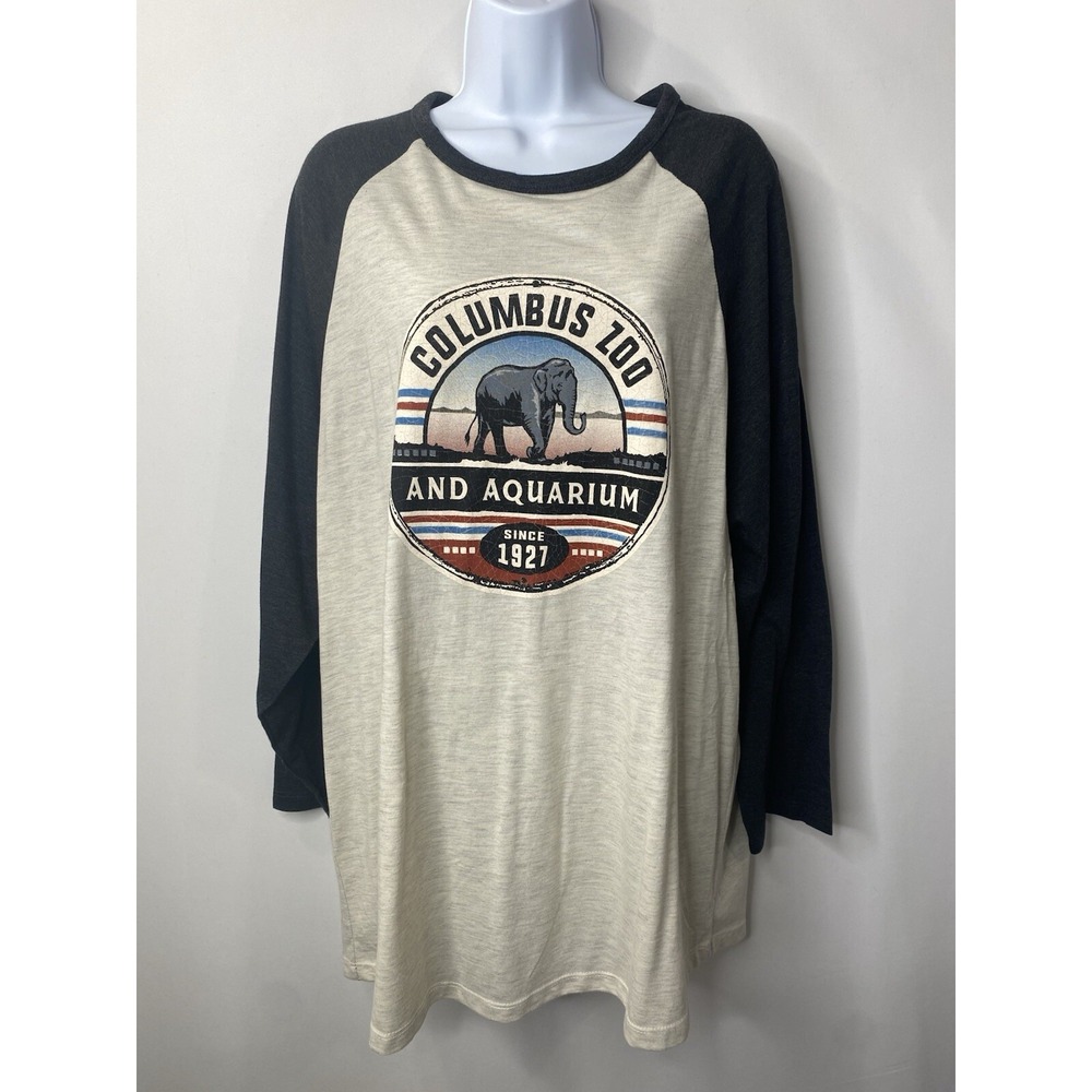 Womens Columbus Ohio‎ Zoo  Shirt Size 2XL  Elephant Novelty  Baseball Style Fun
